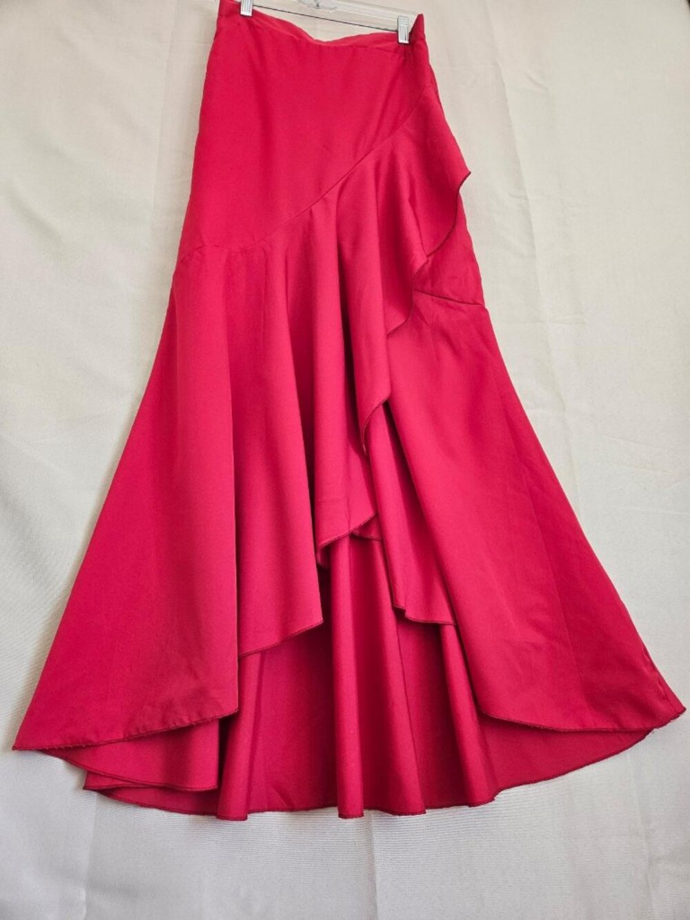 Low Ruffle Skirt in Red